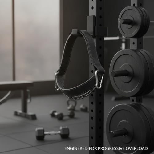 Home Gym Pull Up Station Accessory: Weighted Dip Belt with Heavy Duty Iron Chain for Strength Training - size: 3.94 x 3.15 x 3.15 in