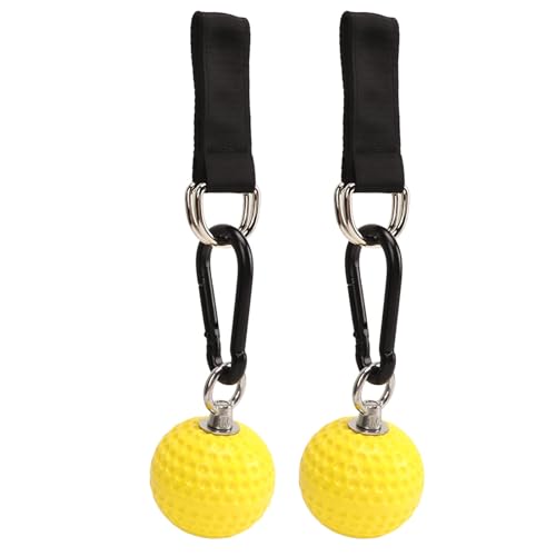 1 Pair Climbing Training Grip Balls with Straps, PU Slip-Resistant Pull Up Grips for Hand and Muscle Strength Training, Indoor/Outdoor Horizontal Bar Use