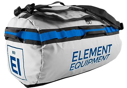 Element Equipment Trailhead Duffel Bag Shoulder Straps Waterproof Light Grey/Blue Medium - color: Light Grey/Blue, size: Medium 51 Liters