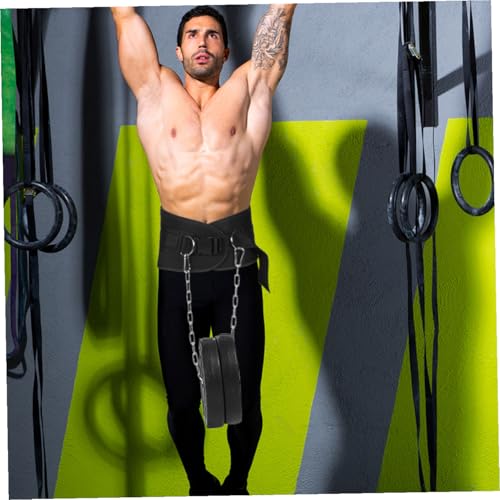 Toyvian Weighted Chain Waist Belt for Men Resistance Training Equipment for Bodybuilding Adjustable Thick Buckle for Dips and Pull-ups Comfortable Elastic for Shoulder and Back