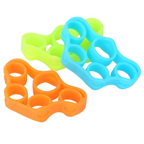 Finger Hand Trainer | 3Pcs Trapezoid Training Bands for Guitar/Piano/Climbing | Silicone Grip Strengthener for Wrist & Forearm