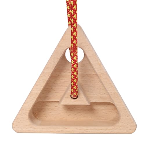 2 PCS Hangboard Rock Climbing, Wooden Climbing Hangboard with Rope, Training Finger Grip for Indoor Outdoor Home - style: Triangle