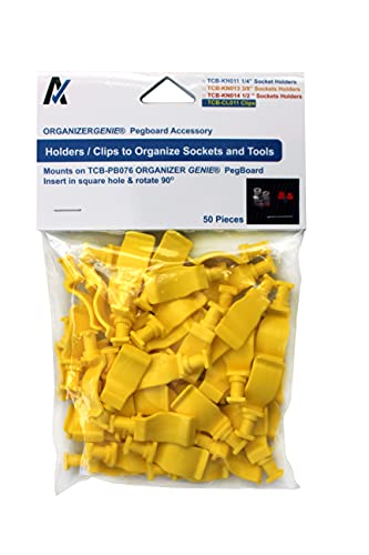 Universal Clips (50 pcs) - Accessory for Organizer Genie Pegboards to Clip On and Organize Tools - style: Universal Clips - 50 pieces