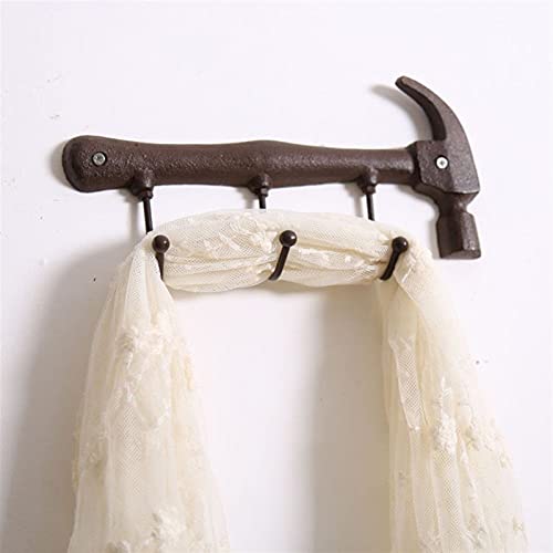Wall Mounted Coat Rack Wall Coat Rack Creative Style Cast Iron Hook Wall Hanger in The Hallway for Hanging Coat Jacket Backpack Coat Rack Tree (Color : Brass) (1)