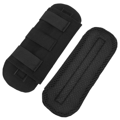 2pcs Shoulder Strap Pads, Soft Comfortable Strap Pads for Vest Plate Carriers Backpacks Nylon Breathable Replacement Cushion Padding Fit 2 to 3'' Sling Bag Crossbody Shoulder Straps (Black)