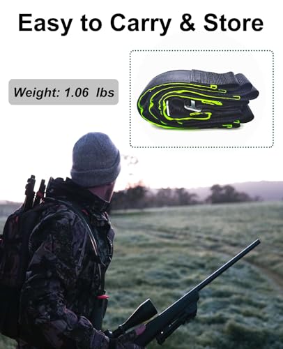 Double-Thickened and Widened 4-Step Climbing Aider for Hunting Tree Steps,Fall-preventing Adjustable Hook and Loop Design for a Wide Range of Climbing Stick,Easy-to-use Lightweight Rope Aid
