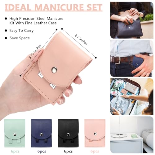 Geosar 12 Sets Manicure Gifts Bulk Nail Clippers Pedicure Kit Stainless Steel Professional Pedicure Grooming Kits Nail Care Tools with Travel Case for Women Men Hand Foot Birthday(Multi Colors) - color: Multi Colors