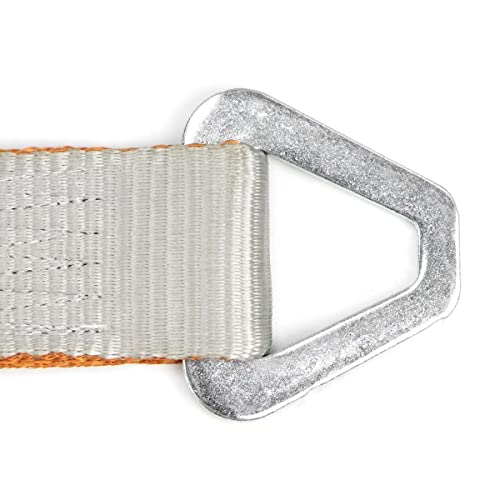 VULCAN Car Tie Down Axle Strap with Wear Pad - 2 Inch x 22 Inch - 4 Pack - Silver Series - 3,300 Pound Safe Working Load - size: 2" x 22" Silver Series (4 Pack)