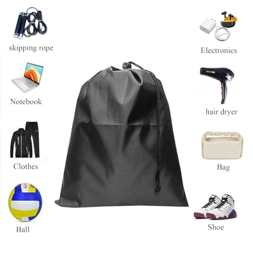 6-Pack Nylon Drawstring Bags with Toggle Closure - Multi-Size Cinch Sack Set for Travel Luggage Organization, Gym Gear, Shoe Storage, and Folding Blind Cane Pouch -Ditty Bags (11 x25 Inch) - size: 11 x25 Inch