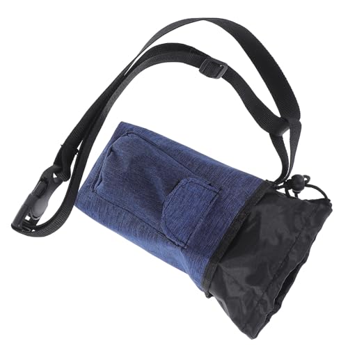 Operitacx Climbing Chalk Bag for Rock Climbing and Gymnastics with Waist Belt, Anti-Slip Chalk Pouch in Dark Blue for Outdoor Bouldering and Mountaineering