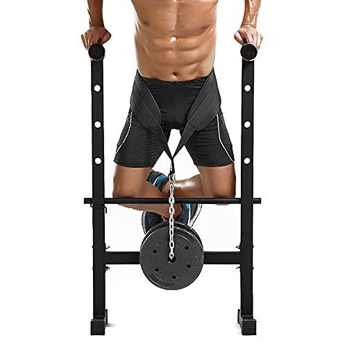 Weighted Dipping Belt with Chain Pull Up Belt Bodybuilding Gym Workout Exercise Bar Pullups for Powerlifting, Weight Lifting, Fitness