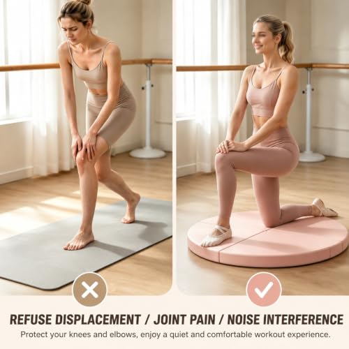 Pole Dance Mat, Folding Pole Crash Mat for Home, PU Leather Skid Proof Covering, Portable Safety Round Dancing Cushion for Home Studio Fitness - size: 120x3cm/47.2x1.2in