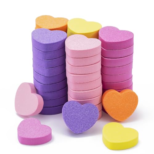 MelodySusie Heart Shape Mini Nail Buffer Block,100/180 Grit Double-Sided Sponge Nail File,Professional Nail Polishing Tools for Shaping and Smoothing,Suitable for Manicures and Pedicures,50 Pcs - size: Heart Shape 50Pcs