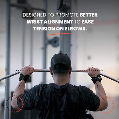 Gym Lifting Straps with D Rings, Anti-Slip, Thick Padded Lifting Wrist Straps for Weightlifting for Cable Machines, Deadlifts, & Gym Training, Black