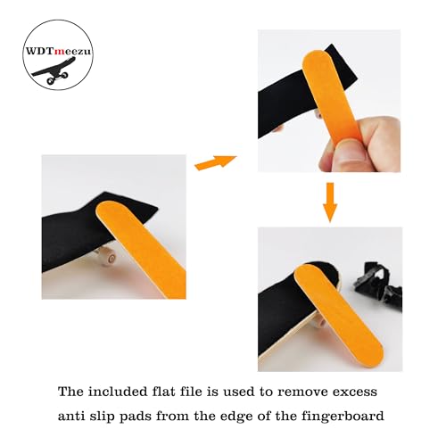 Fingerboard Foam Grip Tape(5pcs 110mm*37mm) Anti Slip Foam Tape for MINI Skateboard Finger Skateboard Installation Tools and Screws Nuts Set Bundle