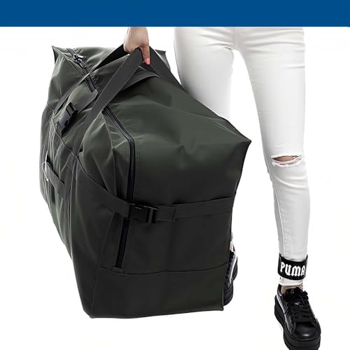 Arxus Large Duffel Bag, Waterproof Carry on Weekend Overnight Storage Bag over Luggage for Airline, Travel, Camping, Moving - color: 120L-Black