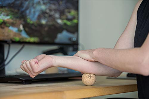 Travel Cork Massage Ball | Lightweight, Sustainable Alternative to Lacrosse Ball for Muscle Pain Relief (1.9 Inch (Pack of 2), Sanded Cork) - size: 1.9 Inch (Pack of 2)