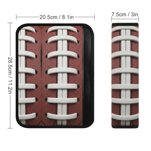 2PCS American Football Fun Traditional Sport Car Seat Straps Shoulder Pads Soft Padded Seat Belt Cushion for Adult Use, Car Seats Pushchair Strollers High Chair Pushchair, Anti-Slip Pad - color: Pattern 1061