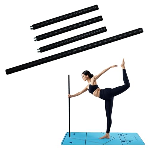 The Huang Yunming yoga stick is made of sturdy steel that is 5 feet high and an adjustable stretching stick, providing flexibility, agility, and balance. Multi functional fitness stick with 5 steel pipes