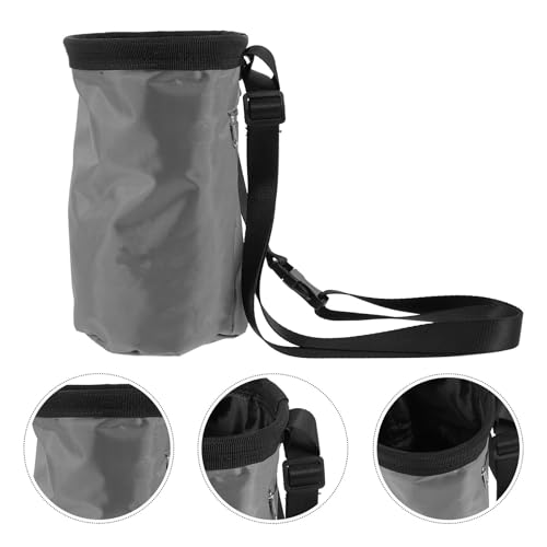 GARVALON Anti-Slip Chalk Bag for Rock Climbing and Bouldering with Wear-Resistant Oxford Fabric and Fleece Material, Portable Powder Bag Suitable for Outdoor Mountaineering and Climbing