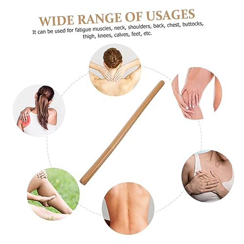 Massage Stick: Bamboo Massage Roller Stick - Full Body Massager Tool for Relax Muscles