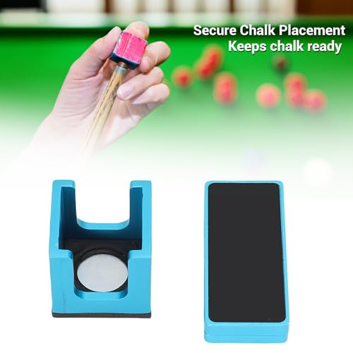 flexman Billiard Chalk Holder, Aluminum Universal Dry Oil Pool Cue Chalk Holder with Magnetic Belt Clip, Professional Snooker Billiard Accessories - color: Blue