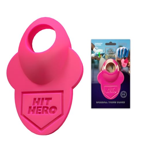 Baseball Thumb Guard, Batters Batting Grip, Finger Guard, Accessory, Batting Protection, Reduce Bat Sting, Hitter, Tool, Bat, Hitting Accessory - color: Neon Pink