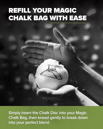Friction Labs Chalk Refills - Premium Moisture-Absorbing Gym Chalk Blocks | Forr Rock Climbing, Weight Lifting, Gymnastics, & Bowling, Mess Free Gym Chalk, 5 Individual 0.85oz Block Chalk Discs
