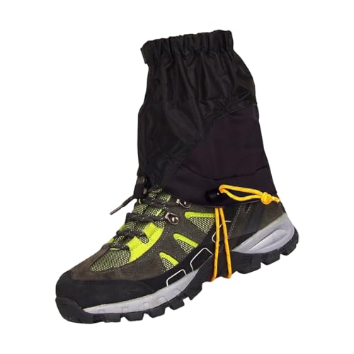 for Hiking in Snow Sand Conditions Light Weight Ripstop Nylons Regulable Fit Regulable - color: Black