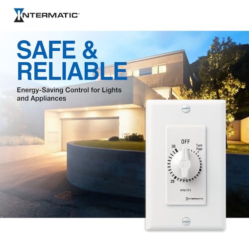 Intermatic SW30MWK 30-Minute Spring Wound Timer, White - Energy-Saving Control for Lights and Appliances - Easy Installation and Operation - size: 30 Minutes