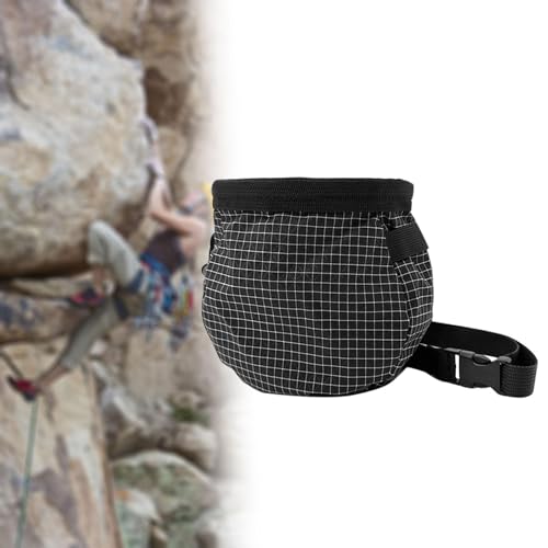 Climbing Chalk Bag Chalk Carrier Bag with Waist Belt Drawstring Closure Storage Pouch for Disc Golf Workout Weight Lifting