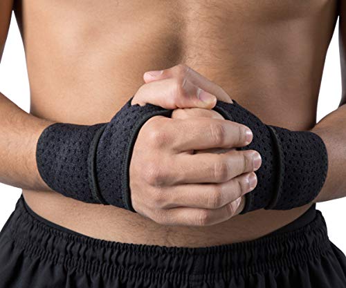 HiRui 2 Pack Wrist Compression Strap and Wrist Brace Sport Wrist Support for Fitness, Weightlifting, Tendonitis, Carpal Tunnel Arthritis, Pain Relief-Wear Anywhere-Adjustable (Black) - color: Black