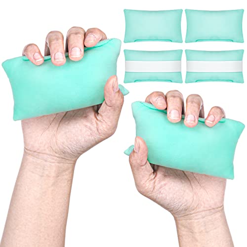 6 Pcs Palm Grip Protector Hand Contracture Cushion with Elastic Band Sweat Resistant Soft Washable Hand Palm Protector Physical Therapy Exercisers for Right Left Finger