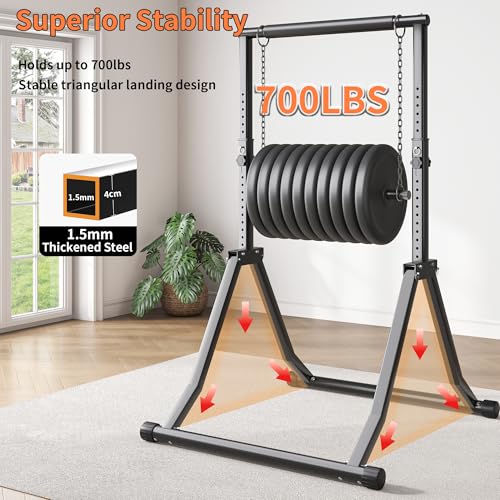 Foldable Pull Up Bar Station 66.1''-84.6'' Power Tower - color: 66"-85"