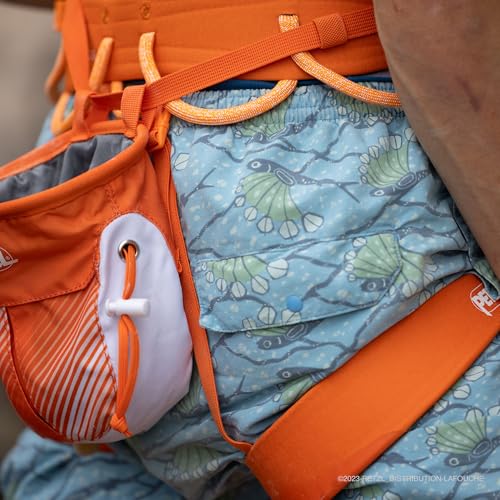 Petzl SAKAPOCHE Ergonomic Chalk Bag with Pocket - color: Orange/White