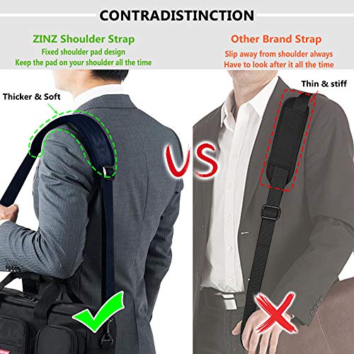 Bag Shoulder Strap, Padded Adjustable Shoulder Strap Replacement - color: Blue, size: 57"