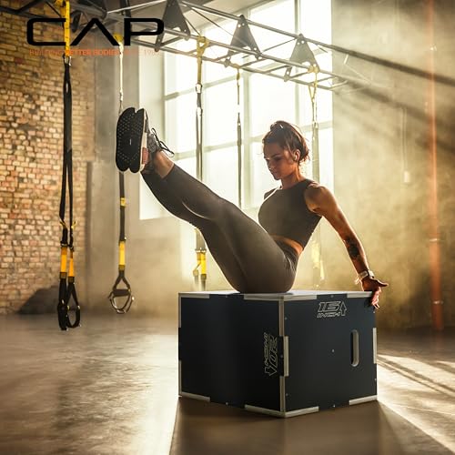 CAP Barbell 3-in-1 Plyometric Box | Multiple Styles and Sizes - size: 20in x 18in x 16in, style: NON-SLIP