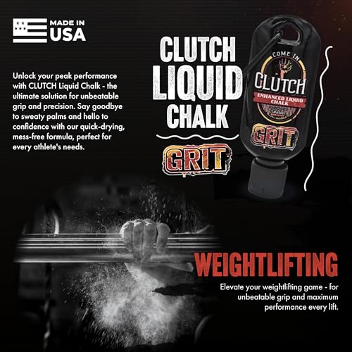 STYK Vaulter Magazine - Enhanced Liquid Chalk, No Mess, Work Out Chalk, Grip Boost, for Weightlifting, Gymnastics, Rock Climbing, Bodybuilding, Pole Vault, Crossfit, and More, Liquid Hand Chalk - style: 60ml with GRIT