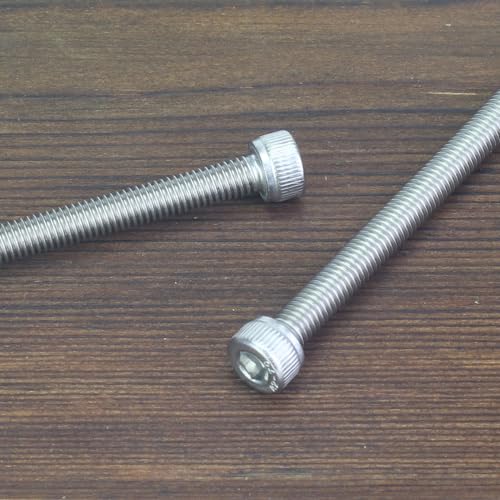 HELIFOUNER 20 Pieces M5 x 75mm, Thread Pitch 0.8mm, 304 Stainless Steel (18-8) Hex Socket Head Cap Screws, Fully Threaded - size: M5 x 75mm