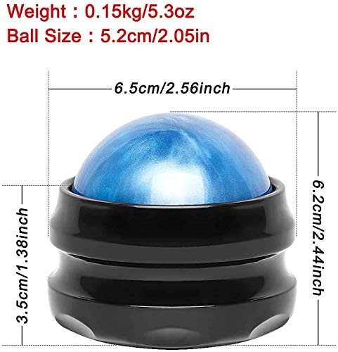 WOVTE Massage Ball, Lacrosse Balls, Self Massage Tool for Sore Muscles, Shoulders, Neck, Back, Foot, Body, Deep Tissue, Trigger Point, Muscle Knots, Yoga and Myofascial Release (Blue) - color: Blue