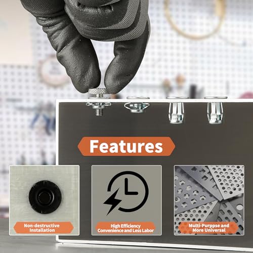 Jack nut Installation Tool Set Hand Thread Insert Jacknuts Assortment Kit for Thin Metal Plastic Polywood Pressboard Hardboard (M6 (Jack Nut Tool-6pcs, Stainless))
