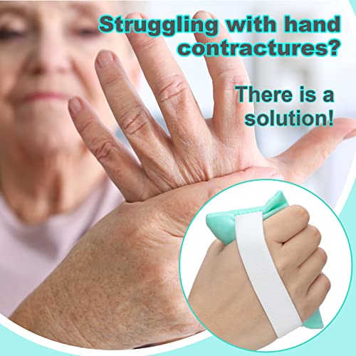 6 Pcs Palm Grip Protector Hand Contracture Cushion with Elastic Band Sweat Resistant Soft Washable Hand Palm Protector Physical Therapy Exercisers for Right Left Finger