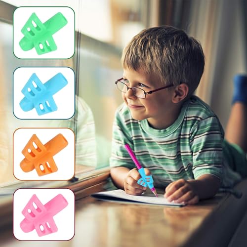 SANNIX 16 Pack Pencil Grips for Kids Handwriting, Pencil Holder for Kids | Handwriting Grip, Ergonomic Training Pen Grips, Writing Tool for Toddlers, Preschoolers, Children - color: 16pcs-2 Finger Grip