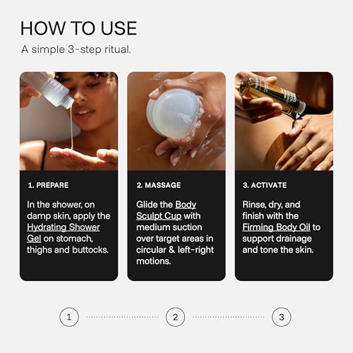 biotyspa 3-Step Body Sculpt Kit - Clinically Proven Anti-Cellulite Ritual with Silicone Cupping Tool, Firming Oil & Shower Gel - Visibly Smooths, Firms & Contours - 3pc Set, Made in Australia - size: 1 Ounce (Pack of 2)
