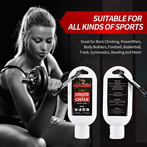 Liquid Chalk, Sports Chalk, Hand Grip Chalk,Weightlifting Chalk,Gym Chalk,Work Out Chalk for Cross Training, Powerlifting,Pole Dance - style: 50ML - 3 Pack