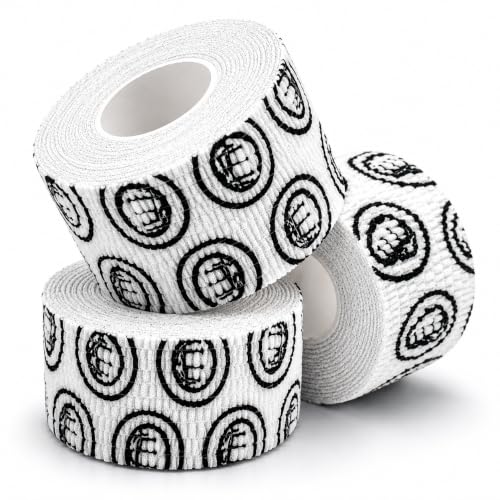 WOD Nation Flexible Hook-Grip Athletic Tape – Easy-Tear, Sweat-Proof Thumb & Finger Strips for Weightlifting - color: White