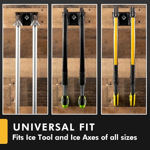 Ice Tool & Axe Wall Storage | Securely Grips Tools | Reinforced Nylon | Pegboard Compatible | Hardware Included