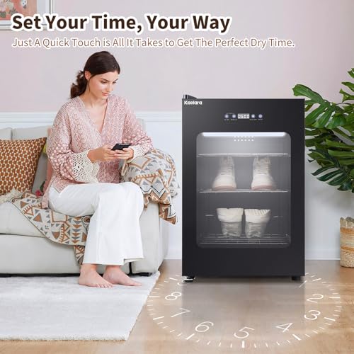 Shoe Dryer for Sneakers, 400W Boot Dryer for Work Boots with Pull-out Detachable Rack, Shoe Warmer with 3 Drying Mode, Timer