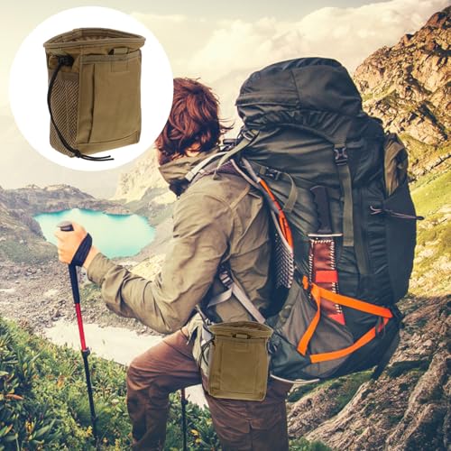 SHOWERORO Portable Mini Utility Waist Pack Fanny Pack with Drawstring Chalk Pouch for Climbing and Lifting, Outdoor Storage Solution Made of Sturdy Oxford Cloth, for Hiking and Camping
