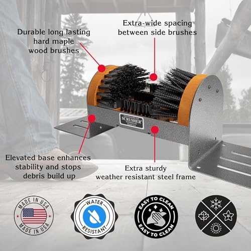 Big Boot Scrusher Extra Wide Outdoor Boot Brush Scraper American Made